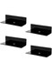 IEEK 4 PCS Small Acrylic Floating Wall Shelves,9 Inch Adhesive Display Shelf for Nintendo Switch/Smart Speaker/Security Cameras/Action Figures,No Damage Expand Wall Space,Black