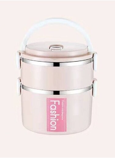 Dual Layer Lightweight Stainless Steel Large Capacity Thermal Insulated Leak Proof Easy to Carry Food Storage Lunch Box