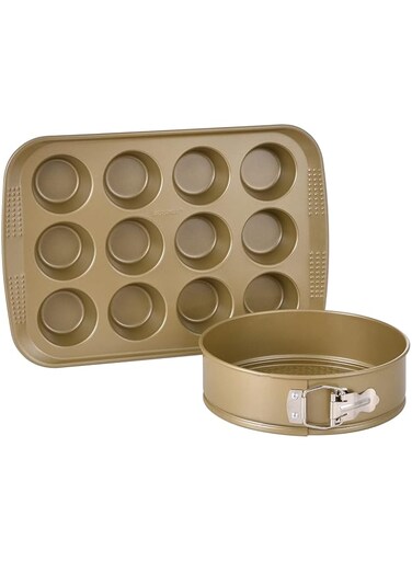 BERGNER BAKERIGHT PRO 2PC BAKEWARE SET, CARBON STEEL, BG37130GD