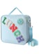 Insulated Lunch Bag With Adjustable Shoulder Strap, Nylon Preppy Lunch Box Large Insulated Lunch Bag Reusable Lunch Tote Bag with Smiley Preppy LunchBag for Girls School Travel Picnic,Blue