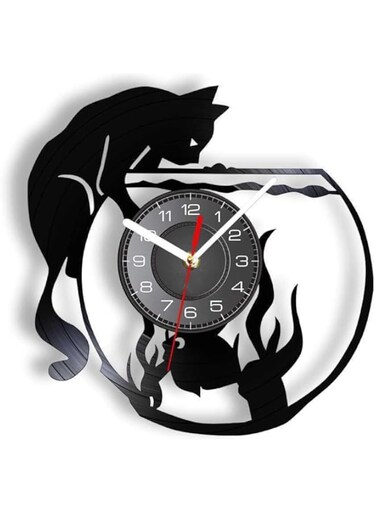 BPA&reg; Cat Modern Decorative Acrylic Wall Clock (30X30)