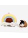 TOMVAES Rainbow Shape Hamster House, Warm Bed, Velvet Fabric, 16*16*14cm