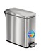 iTouchless 3 Gallon SoftStep Bathroom Trash Can with Lid and Odor Filter, Removable Inner Bucket, Stainless Steel Small Wastebasket Slim Garbage Bin for Home Office Bedroom Living Room