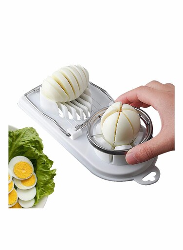 Slicer, Egg Slicer for Hard Boiled Eggs, Stainless Steel Wire Egg Slicer,with 2 Slicing Styles, Heavy Duty Aluminium Egg Cutter Dishwasher Safe for Egg Strawberry Soft Fruit
