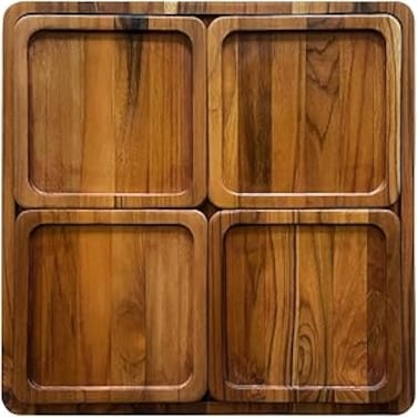 Teakhaus 5 Piece Teakwood Serving Set - 100% Sustainable &amp; Durable