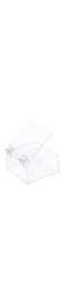 LAMSIT IBDAA Acrylic Box - Fluorescent Display Box with Hinges &ndash; Gift Showcase for Collectibles, Jewelries - Dustproof Protection Storage (10x10x5 cm, Clear)