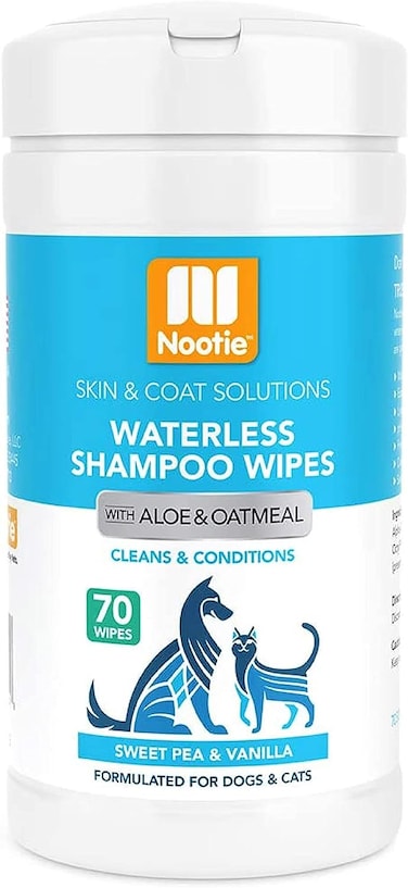 Nootie Waterless Shampoo Wipes Sweet Pea &amp; Vanilla 70 Count
