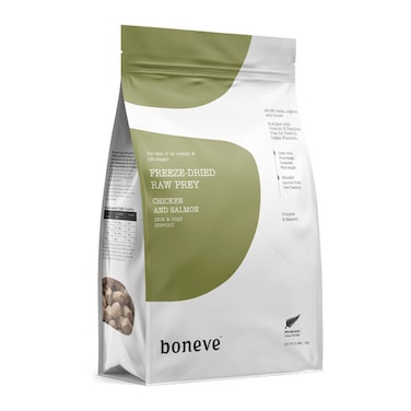 Boneve Freeze-Dried Raw Prey Chicken &amp; Salmon Dry Cat Food
