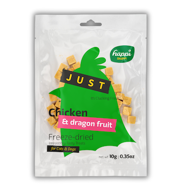 Happi Skippi Just Freeze-Dried Treat Chicken&amp;Dragon Fruit for Cats and Dogs 10g