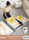 4 PCS Foldable Vacuum Storage Bag with Electric Pump, Reusable Travel Vacuum Sealer Bags, Compression Airtight Sealer Bags with Seal Special-Grip Clip, Space Saver Compression Bags for Clothes, Mattress, Blanket, Duvets, Pillows, Comforters, Quilt