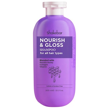 Nourish and Gloss Hair Shampoo for all Hair Type Blended with Manuka Honey Collagen and Vitamin 300ml