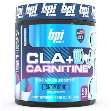bpi Sports Cla Plus Carnitine, Snow Cone, 50