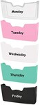 Simple Houseware 5 Pack - Single Pocket Wall Mount File Holder, Assorted Color