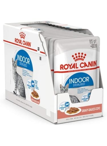 Royal Canin FHN Indoor Wet Food Pouches Box of 12x85g Feline Breed Nutrition Cat