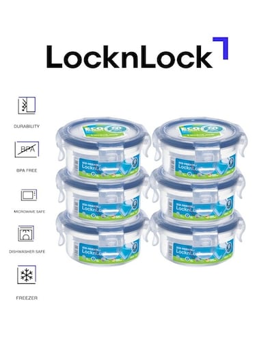 Food Container Round 100ml &acirc;&euro;&ldquo; Pack of 6   Airtight &amp; Leak-Proof   BPA-Free   Eco-Friendly   Ideal for Sauces, Baby Food, and Snacks