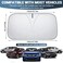 Car Sun Shade for Windshield, Reflective Car Sunshade Blocks UV Rays &amp; Heat, Foldable Car Window Sun Shade, Car Accessories Interior, Car Dashboard Accessories, Universal Fit (57"x31.5")