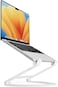 Twelve South Curve Flex Ergonomic Height &amp; Angle Adjustable Aluminum Laptop/Macbook Stand/Riser, Fits 10" 17", Folds Flat For Portability Travel Pouch Included, Matte White, Ts-2202
