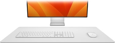 Twelve South Deskpad, Sustainable Leather Extended Mouse Mat, Spill-Resistant, Mouse Traction Surface, Optimal Size For Display Use, Grey Large