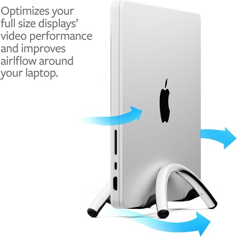 Twelve South Bookarc Flex, Space-Saving Vertical Stand To Organize Work &amp; Home Office For Apple Macbooks/Laptops, White