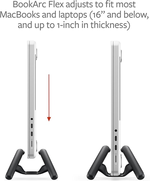 Twelve South Bookarc Flex, Space-Saving Vertical Stand To Organize Work &amp; Home Office For Apple Macbooks/Laptops, White