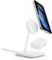 Twelve South Hirise 2 Deluxe 2-In-1 Qi2 Charging Stand For iPhone And Airpods White