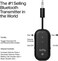 Twelve South Airfly Pro 2 - Bluetooth Adapter For Airplane, Pair 2 Airpods Or Wireless Headphones - 3.5mm AUX Bluetooth Transmitter And Receiver For Cars, Boats, Treadmills, Black