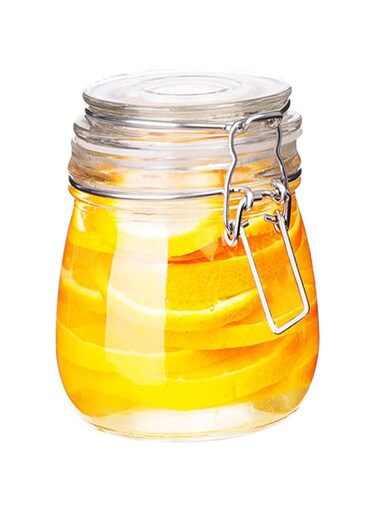 Hniuyun 25oz Airtight Glass Jars with Lids, Glass Storage Containers With Hinged Lids For Kitchen