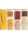 7-Piece Airtight Food Storage Container Set   BPA-Free Plastic with Bamboo Lids   Kitchen &amp; Pantry Organizer for Cereal, Flour, Sugar, Coffee, Tea &amp; More