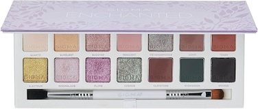 Sigma Beauty The Enchanted Eyeshadow Palette, Highly Pigmented &amp; Blendable Matte, Shimmer And Metalic Shades, On The Go, Long-Lasting Vegan Makeup