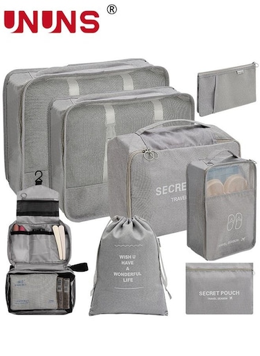 Travel Organizer,8 Pcs Luggage Organizer Packing Cubes Set For Travel Bag Luggage,Travel Essential Bag For Clothes Shoes Cosmetics Toiletries