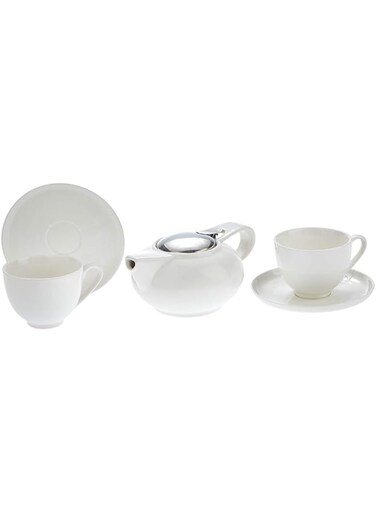 Symphony Tea With Infuser Set of 5 (White)