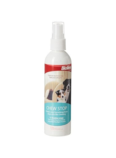 Bioline Chew Stop Dog Spray Natural Extracts 120 ml, Multicolor