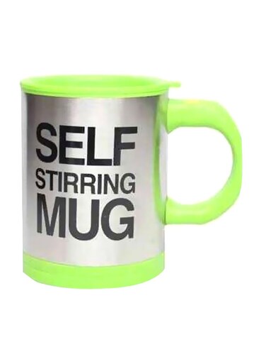 Stirring Mug Silver/Green
