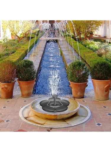 Alinory 7V Small Beautiful Garden Solar Fountain, Floating Fountain, Resistant 1.5W Pond for Outdoor