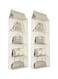 Closet Hanging Handbag Purse Organizer, 2 Pack Detachable Purse Bag Storage Holder for Wardrobe Closet with 4 Large Heavy-Duty Mesh Shelves, Space Saving Purse Organizers System - (Cream White)