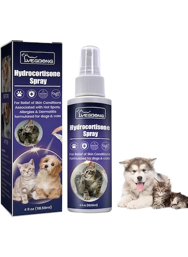 Generic Itch Relief For Dogs, Hydrocortisone Spray For Dogs, Cats, 118.56ml Hydrocortisone Spray, Dog Lotion For Dry Itchy Skin, Hot Spots, Allergy, Dermatitis