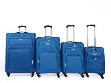 VIPTOUR 4 Piece Softside Spinner 4 Wheels Fabric Trolley Luggage With Number Lock 20/24/28/32 Inches