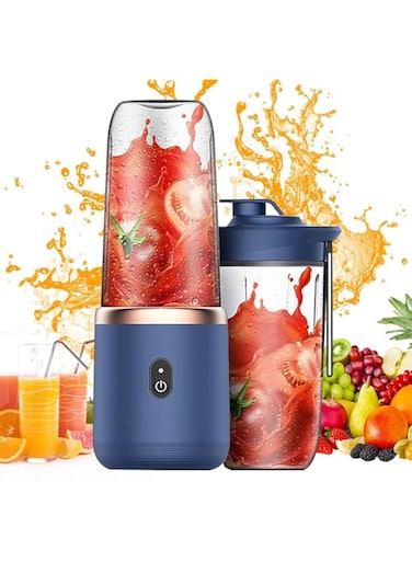 Portable Blender, Personal Blender Mini Blender, Travel Blender USB Rechargeable Blender, Waterproof Personal Blender for Shakes and Smoothies, for Kitchen, Office, Gym &amp; Travel(300ml/6 Blades)