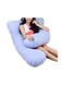 Maternity Pillow Cotton Blue 120x80cm