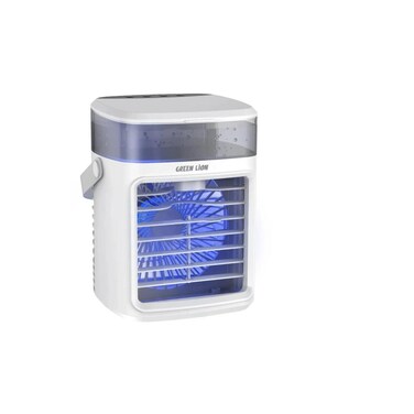 Rechargeable Air Cooler Fan  2000mAh Battery   USB-C   7-Color LED   3-Speed   400mL Tank