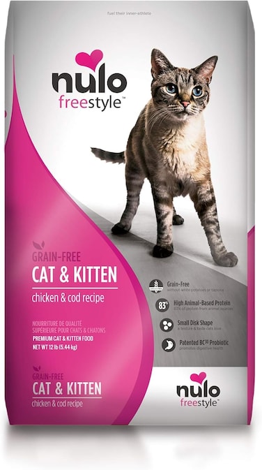 Nulo Adult &amp; Kitten Grain Free Dry Cat Food With Bc30 Probiotic (Chicken, 12Lb Bag)