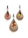 HOOTO 3 Pack Hanging Fruit Baskets for Kitchen, Boho Wall Hanging Fruit Baskets with 3 Hooks, Handwoven Hanging Holder Teardrop Home Produce Basket for Fruits Vegetable Potato Onion Storage Brown