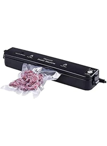 Dubai Gallery Home Vacuum Food Sealer Machine With Free Bags Packing Packer For Kitchen Black &lrm;36.4 X 8.6 X 7.2Cm