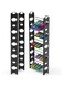 JieGuanG Shoe Tower, 10 Tiers Shoe Organizer, Shoe Rack for Enterway, Hallway, Living Room （Black）