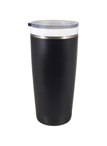 CeramiSteel Coffee Ceramic Travel Mug (22 ounce), Ceramic Rim &amp; Inner Coating on Insulated Stainless Steel Tumbler, Durable Black Finish