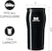 Mighty Mug, The Untippable Mug, Grips When Hit, Lifts for Sips, Insulated Stainless Steel Tumbler, Cupholder Friendly,  Gifts for Women Men All,  Leakproof, 6 Hours Hot / 24 Cold, 12oz, Midnight