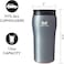 Mighty Mug, The Untippable Mug, Grips When Hit, Lifts for Sips, Insulated Stainless Steel Tumbler, Cupholder Friendly, Gifts for Women Men All, Leakproof, 6 Hours Hot / 24 Cold, 12oz, Charcoal Matte