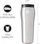 Mighty Mug, The Untippable Mug, Grips When Hit, Lifts for Sips, Insulated Stainless Steel Tumbler, Cupholder Friendly, Gifts for Women Men All, Leakproof, 6 Hours Hot / 24 Cold, 16oz, Silver