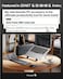 ProtoArc Foldable Keyboard Mouse Combo, XKM01 CaseUp Portable Bluetooth Keyboard and Mouse with Laptop Stand, a Mobile Work Solution for On-The-Go, Compatible with Laptop PC MacBook Windows Mac OS