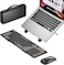 ProtoArc Foldable Keyboard Mouse Combo, XKM01 CaseUp Portable Bluetooth Keyboard and Mouse with Laptop Stand, a Mobile Work Solution for On-The-Go, Compatible with Laptop PC MacBook Windows Mac OS